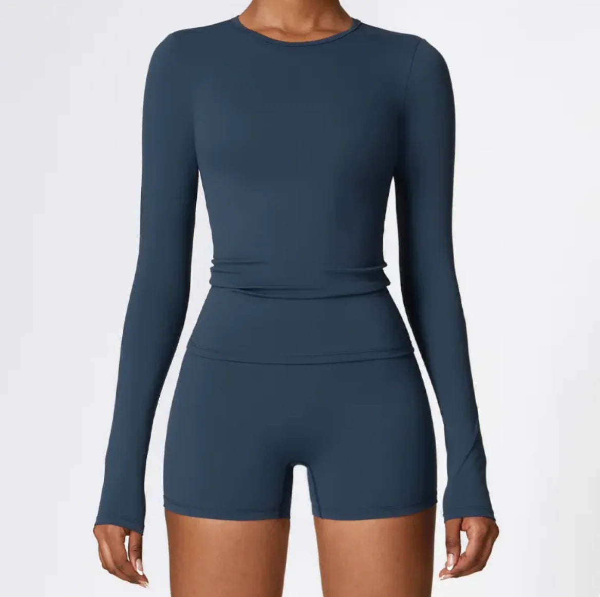 Top Deportivo de Yoga de Manga Larga para Mujer
